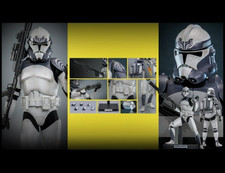 Hot Toys Star Wars Clone Wars TMS142 104th BATTALION WOLFPACK CLONE TROOPER  NEW