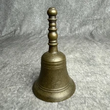 Antique Heavy Solid Bronze Dinner Bell 4 1/2”