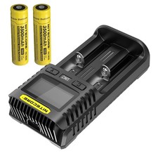 Nitecore UMS2 USB Charger li-ion AA 18650 20700 26500 26650 Charger 2X3500mah