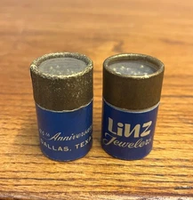 Vintage Linz Jewelers Dallas Texas TX 85th Anniversary Round Matchbooks - FULL
