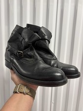 Polo Ralph Lauren Mens Black Leather Boots 10...