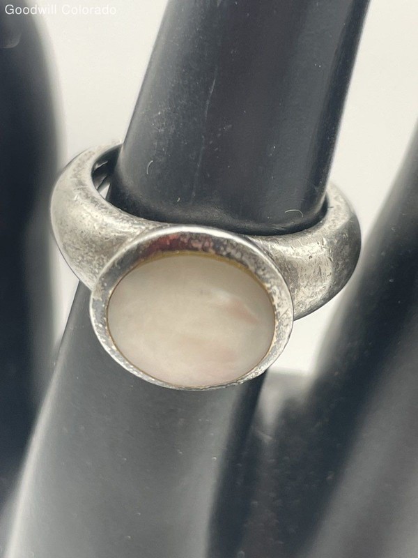 Artisan b Sterling Silver & MOP Ring Sz 6.75, 6.1g