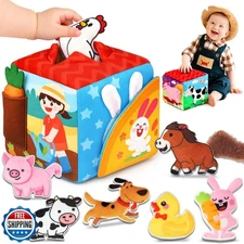 Avesa Baby Toys 6-12 Months - Soft Sensory Box Infant Toy with St