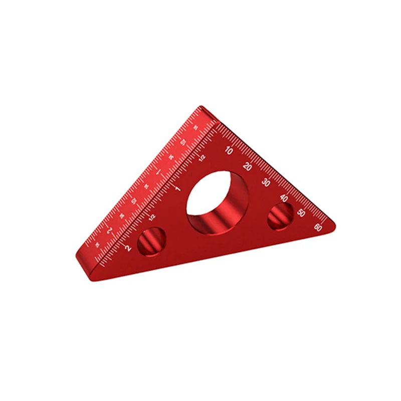 Right Angle Ruler Aluminum Alloy Pocket Square DIY Woodworking Triangle ...