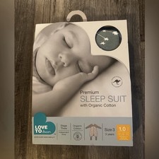 Love To Dream Premium Sleep Suit 1.0 TOG Organic Cotton Stars Size 3 Years