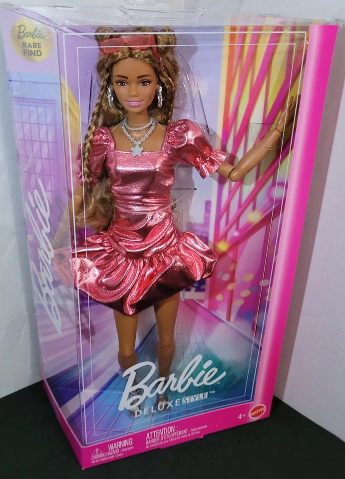 Barbie Estilo De Lujo Raro Encontrar Christie #6 y Muñeca Barbie #6 En Vestido Glamuroso ~ Lote #2 Foto 2 de 4