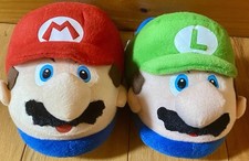 NINTENDO SUPER MARIO BROS. Plush Slippers Mario Luigi Youth Size 22cm Unisex