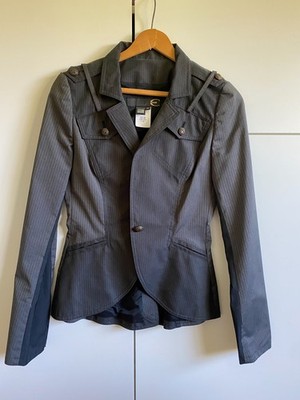 Roberto Cavalli blazer women jacket size 40 gray authentic Made in Italy