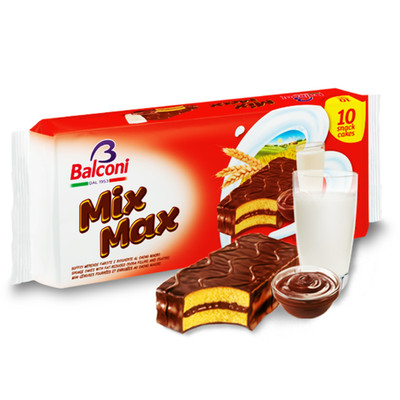 Mix Max, Sponge Cake with Cocoa Filling and Coating, 10pk 350g