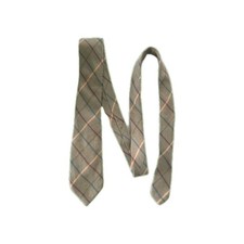 Vtg Burberry Silk Necktie Men's Classic Plaid Made in England Please See Details