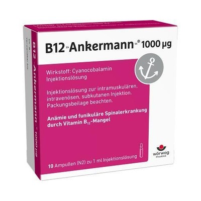 B12 ANKERMANN 1.000 µg Ampullen 10X1 ml PZN 97040