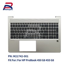 New Palmrest Cover w/Backlit Keyboard For HP Probook 450 G8 455 G8 M21742-001 US