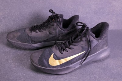 Nike Precision 5 Sneaker Basketballschuhe Gr. 40,5 schwarz gold Mesh BS736