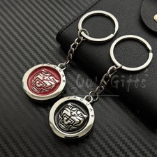 Jaguar Double-Sided Chrome Metal Keychain Black & Red 2 Color You Pick