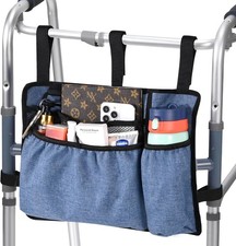 Walker Bag with Cup Holder, Premium Basket for Folding Walker,...