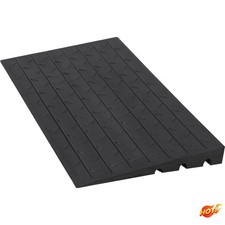 2.5in Rubber Threshold Ramp Wheelchairs 2500LBS Driveway Curb Ramp 3 Channel