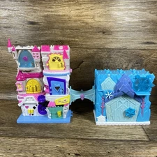 Disney Doorables Set: Mad Hatter's Tea Shop Belle's Book Shop & Elsa's Ice Rink