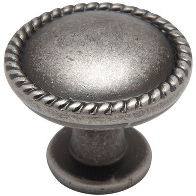 Cosmas Cabinet Hardware Weathered Nickel Rope Cabinet Knob #4115WN