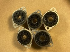 5 NOS Vintage Black Amphenol 8-Pin Octal PC BOARD MOUNT Vacuum Tube Sockets Qty