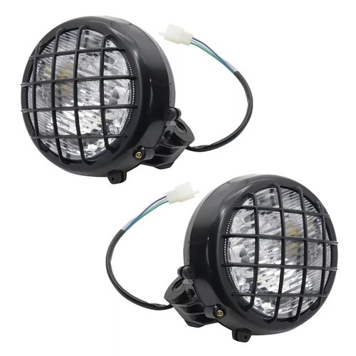 2 x NEW Headlights Yamaha Banshee lens bulbs lights-grills 1996-2001 + COLLARS - Picture 8 of 8