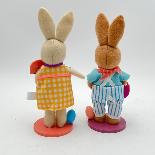 Target Spritz 2024 Boy & Girl Easter Bunny Figurine Felt Fabric - Picture 3 of 7