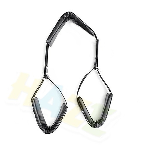 Leather Bondage Open Leg Strap Legcuffs Neck Cushion Body Harness Restraint New - Picture 3 of 7