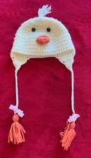 Unbranded Baby Girl's Handmade Crocheted Chicken Yellow Hat 8"