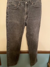 Levis Vtg Distressed 550 Black Jeans Made in USA 38x32