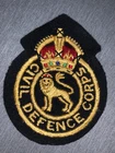 *GENUINE* CIVIL DEFENCE CORPS CLOTH BADGE/PATCH -NEW- KINGS CROWN WW2
