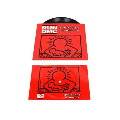 Run DMC Christmas In Hollis Picture Sleeve 7'' With Audible Postcard RSD Rare!