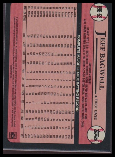 2024 Topps #89B-52 Jeff Bagwell 1989 Topps Baseball 35th Anniversary - Bild 2 von 2
