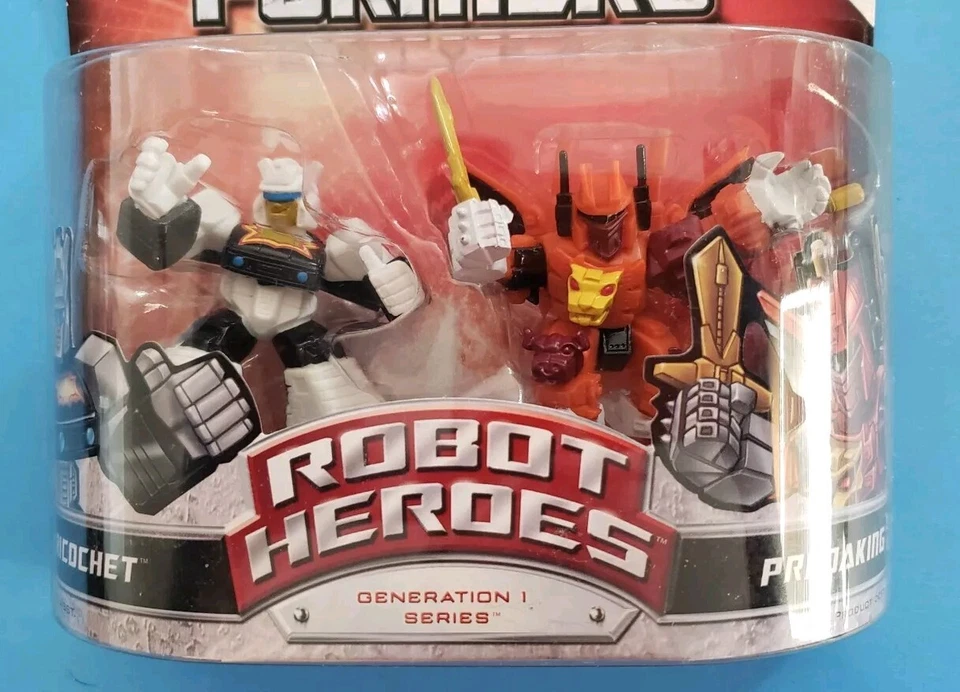 Transformers Robot Heroes PREDAKING & RICOCHET G1 Wave 5 UNRELEASED New Sealed - Image 2 of 4
