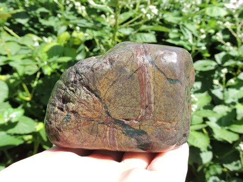 Oregon Basalt Rhyolite PAIR Nodule Stones (3 lbs+ Total) COLORFUL Lapidary Gems - 第 6/24 張圖片