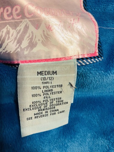 FREE COUNTRY Ski Snowboard Jacket Parka Fleece Lined Belted Girls M 10/12 - Picture 11 of 12