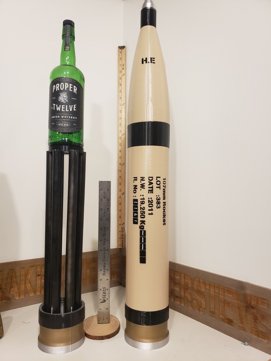 3D Printed 107mm Type 63 Rocket - FAKE - COSPLAY - ALL PLASTIC