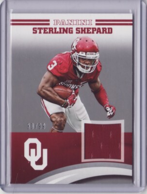 2016 Panini Sterling Shepard Jersey Oklahoma 2016 Panini