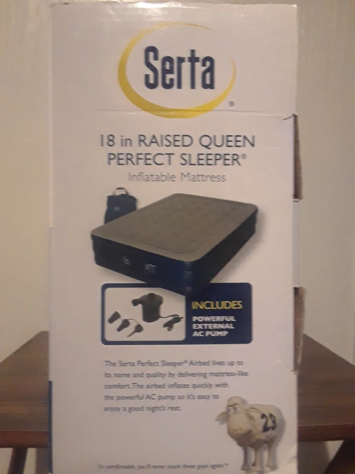 Serta 18 英寸加高大号充气床垫包括强大的外部交流泵 — 第 4/4 张图片