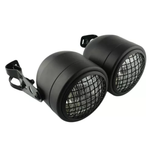 Twin Dominator Motorcycle Grill Headlight Dual Streetfighter Cafe Racer Custom