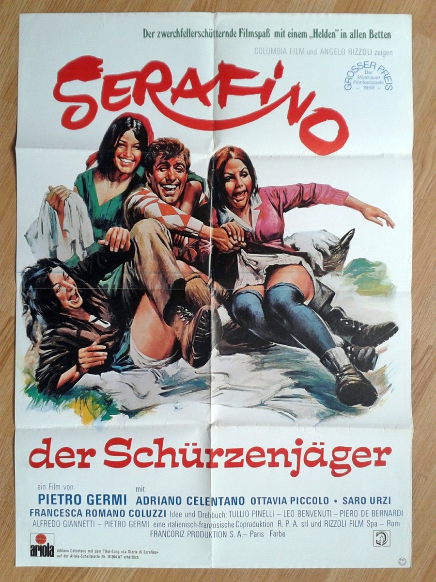 ADRIANO CELENTANO rare German 1-sheet 1969 SERAFINO Pietro Germi