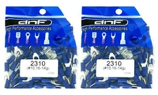 (200 PACK) 16-14 GAUGE BLUE SPADE CRIMP FORK INSULATED ELECTRICAL TERMINALS #10