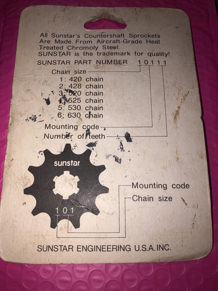 Piñón delantero de acero Sunstar 51617 Kawasaki ZR y Ninja. Ver montaje durante años Foto 3 de 3