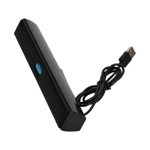 Wired USB Computer Speakers Mini Stereo Sound Bar for Desktop PC Laptop Black F7 - Picture 7 of 12