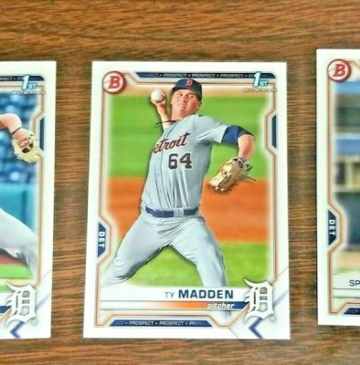 TY MADDEN 2021 1st BOWMAN DRAFT CARD BD-152 DETROIT TIGERS (FIRST PROSPECT BASE)