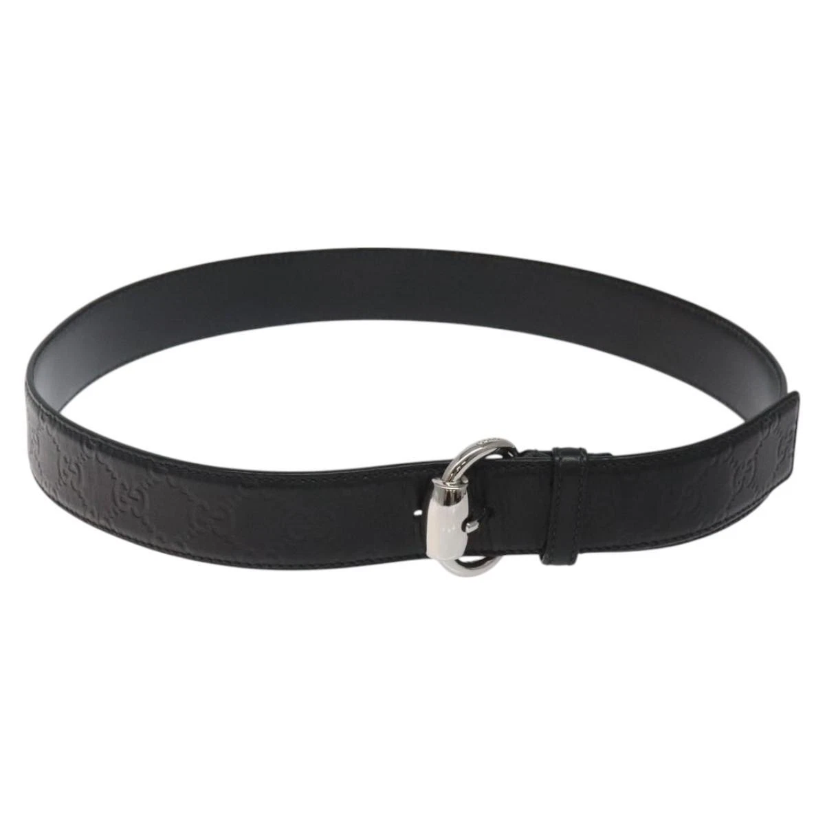 Ceinture GUCCI GG toile Guccissima cuir 40,2 pouces noir 162942 authentique hk2328