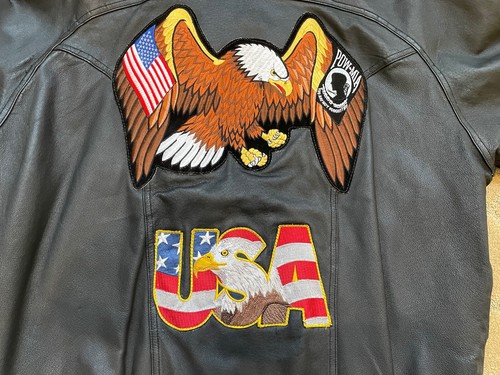 VTG WILSON’S Motorcycle Double Collar Jacket/Coat Bomber Size: Large/Tall, USA - Picture 6 of 13