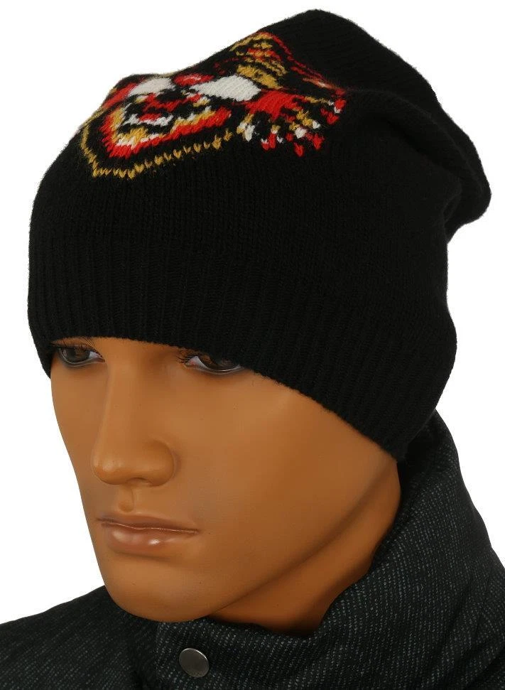 NEUF BONNET GUCCI NOIR LAINE CHAT EN COLÈRE 57/S PETIT