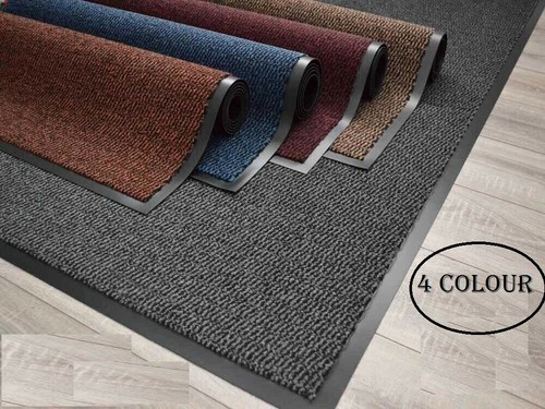 Heavy Duty Non-slip Rubber Barrier Mat Large Small  indoor outdoor kitchen Rugs - Afbeelding 1 van 17