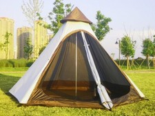 US Ship Outdoor Lightweight 2 Layers Camping Teepee Tent Waterproof Pyramid Tent