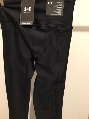 UNDER ARMOUR LADIES BLACK GYM LEGGINGS HEATGEAR COMPRESSION £23.90 Small - Picture 3 of 9