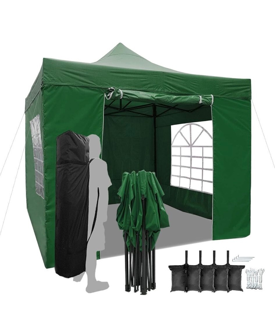 Gazebo with side panels 3m x 3m waterproof eBay